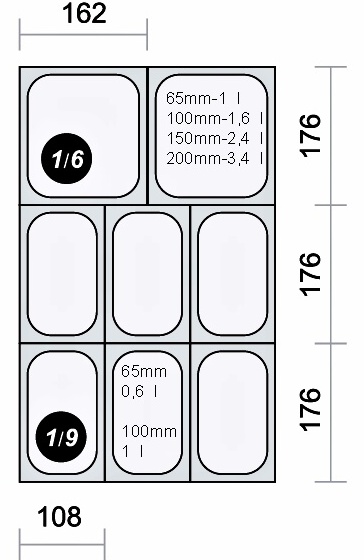 GN 1/6 -  65 RM-INOX